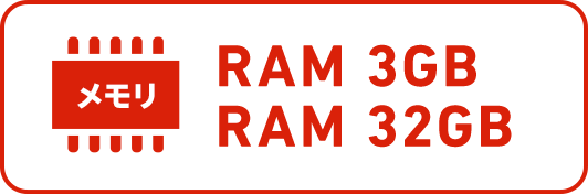 RAM 3GB ROM 32GB