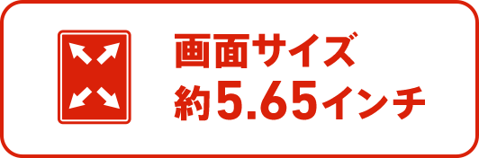 画面サイズ約5.65インチ