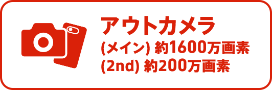 アウトカメラ約1,600万画素