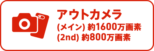 アウトカメラ約1600万画素