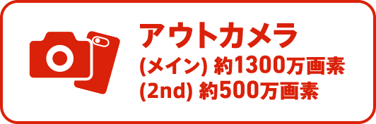 メインカメラ約1,300万画素